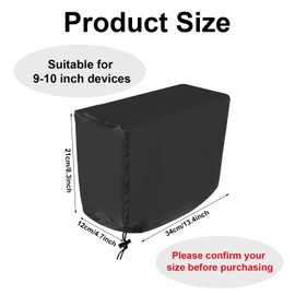 Fish Finder Cover for Lowrance & Humminbird 9-10 Inch Devices, 13.4x8.3x4.7 Inch Oxford Fabric Depth Fishfinder Cover with Silver Coating & Drawstring Waterproof Protection for Screen and Devices