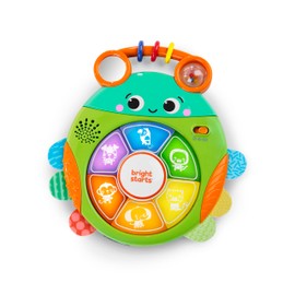 Bright Starts Safari Surprise Multisensory Toy, Light-Up Electronic Baby Toy with Animal Sounds and Melodies, Press for Cause and Effect Discovery, Unisex, 6 Months+