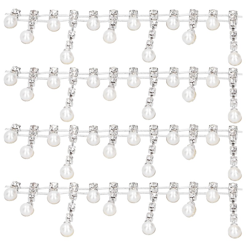 4Pcs Crystal Claw Chain Trimming Fringe Simulation Diamond Chain for