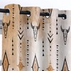 AHBEWIN Aztec Blackout Curtains Tribal Western Bull Skull Boho Drapes