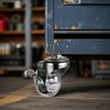 2 Inch Clear Swivel Caster Wheels, M8×15 Threaded Stem, 77