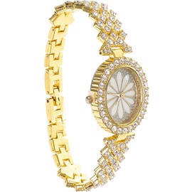 Hemobllo Diamond Watch Ladies Watch: Luxury Women Watches Full Rhinestones Watches for Women Dial Bling Watch Elegant Dress Wrist Watches Fashion Casual Womens Watch Girl Watch