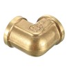 sourcing map Brass Elbow Pipe Fitting 90 Degree 1/2 PT