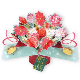 Christmas Bouquet Pop Up Christmas Greeting Card Second Nature 3D Cards Pop Ups XPOP067