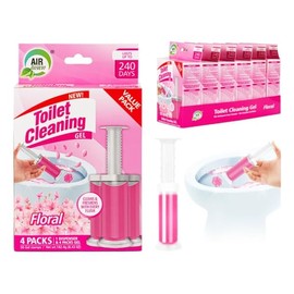 Air Fusion Toilet Gel Stamps, 56 stamps – Long-Lasting, Easy-Apply Toilet Bowl Cleaner – Removes Stains & Odors (Floral)