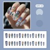 Stained Glass Windows Press on Nails Medium Ballet Shaped Full