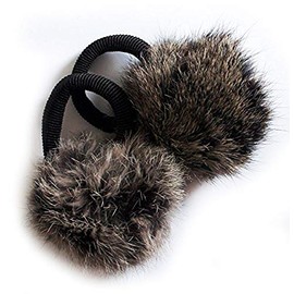 'Hand® A Pair Cute Rabbit Pom Pom Hair Band Assorted Colours, Decorative Pom Poms w/Band – 2 pom pom