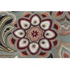 Dilek Transitional Floral Seafoam Round Area Rug, 5' Round