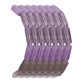 PATIKIL Natural Rectangle Tube Beads, 15 Inch Cylinder Loose Column Gemstone Spacer Beads Crystal Stones, Purple, 58 Beads