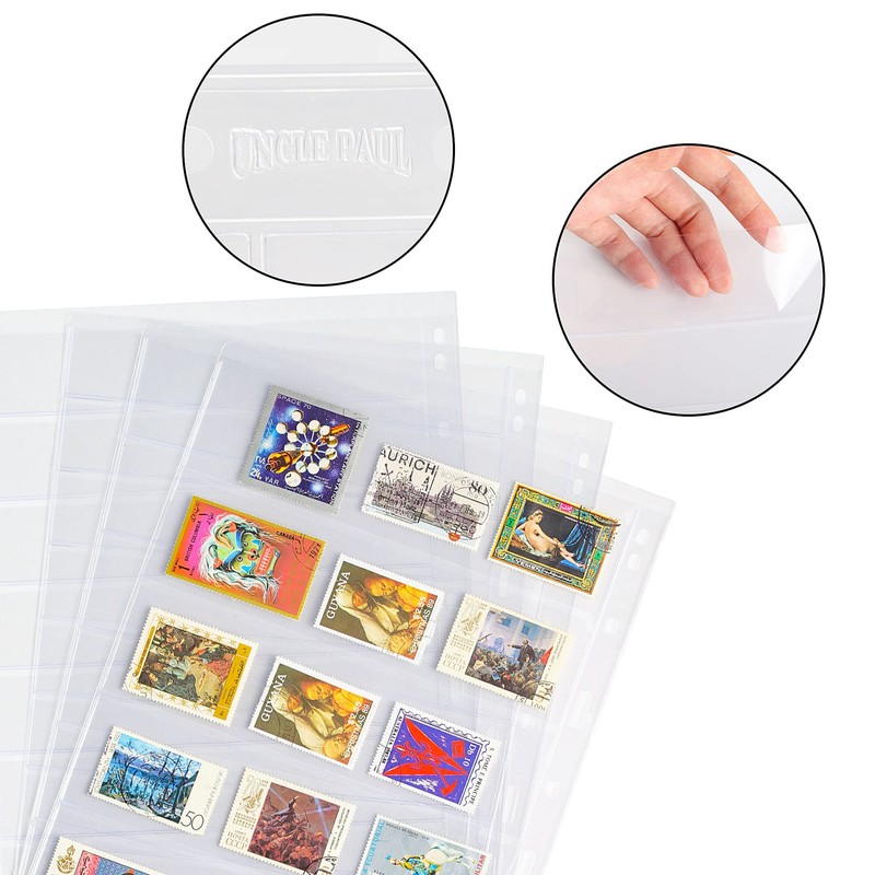 Stamp Collection Inserts - Collector Stamp Album 12 Sheets with