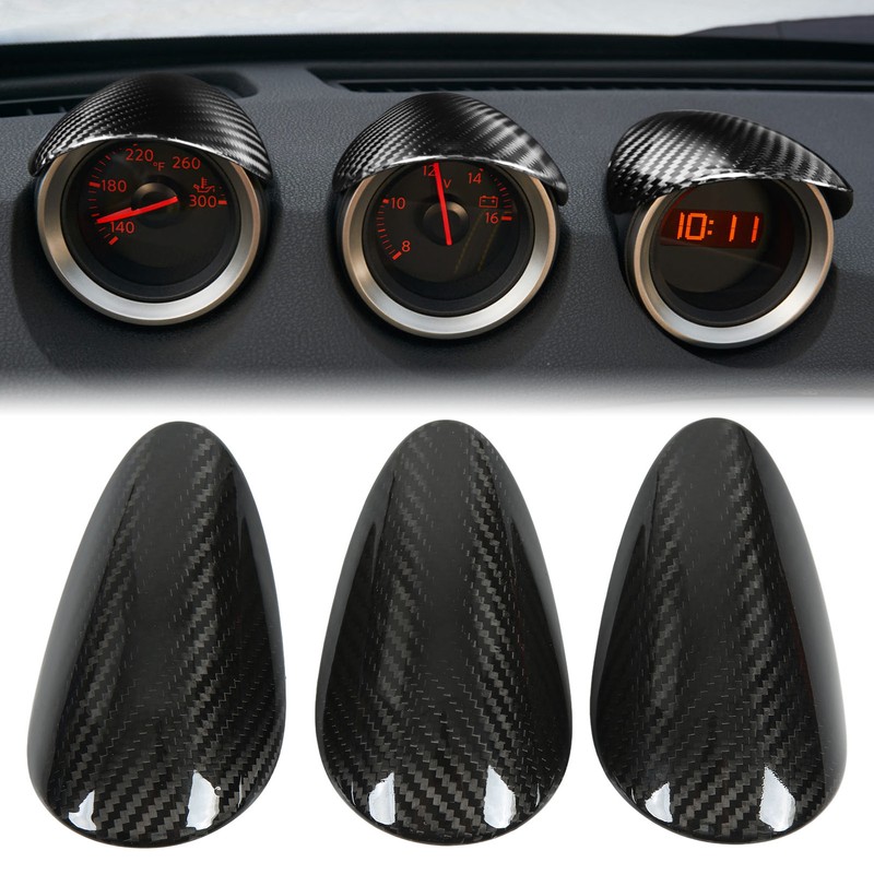 Dashboard Gauge Cover Decoration Carbon Fiber Replacement for NISSAN 370Z
