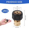 M22 Female to 1/4 Pressure Washer Adapter, Heavy-Duty Quick Coupling