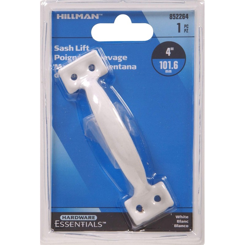 Hardware Essentials 852264 Sash Lift Bar 4" White