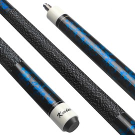 Kmise Pool Cue Stick Set of 4 - Canadian Maple Professional Pool Cues, New Upgraded Irish Linen Wire Grip, 18-21oz, 4 Colors Optional (Blue, 21oz)