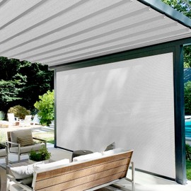 Goleray 8'x11' Shade Cloth Sun Shade Fabric Roll Replaceable Canopy Pergola Cover UV Block Sunshade Sail Screen for Outdoor Patio Garden Gazebo Porch Deck, Gray