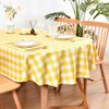 Wolkemer Farmhouse Small Oval Checkered Tablecloth Yellow and White Gingham