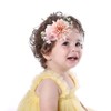 Yheahin Baby Girls Fabric Flower Headbands Handmade Rose Floral Stretchy