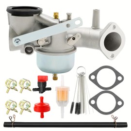 JUUDDENPARTS 491031 Carburetor Carb Kit with Spark Plug Fuel Filter, Replacement for 490499 491026 12HP Engines, Replaces 281707