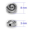 Tibetan Silver Spacer Beads for Jewelry Making Flat Beads for