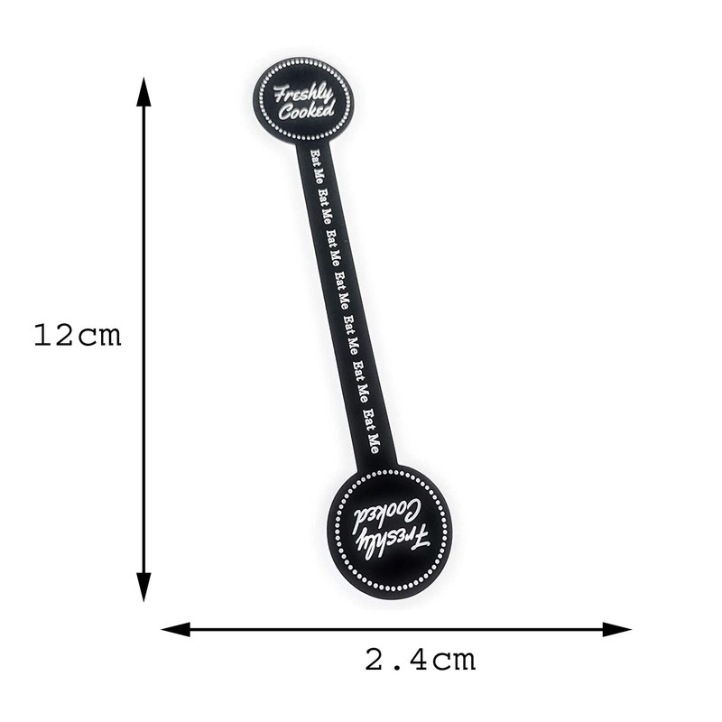 Freshly Cooked Black Sticker for Baking Cooking Food Packaging (Pack
