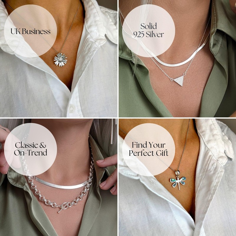 Silverly Women's 925 Sterling Silver Ruby Emerald Sapphire Pearl 45