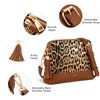BITUOR Damen Handtasche, Leopardenmuster, PU-Leder, Schultertasche mit Quaste, 23 x