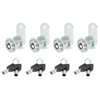 PATIKIL 4pcs 1"(25mm) Key Arrival Cam Lock Cylinder Zinc Alloy