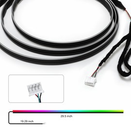 Dreamcolor Acrylic Interior Car LED Strip Light 29.5-inch, which fit for dreamcolor main controller connects and sub-controller kit (not including), Not applicable dreamcolor 5 in 1(single controller)