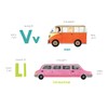 DECOWALL DS8-2005N Transport Alphabet Kids Wall Stickers Decals Peel and