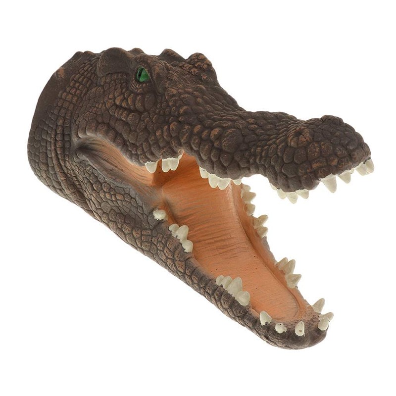 Gemini&Genius Crocodile Hand Puppet Toys Funny & Scared Alligator Head