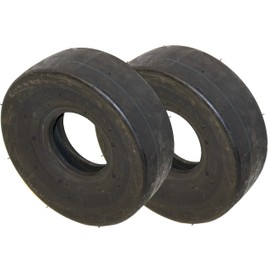 4.10/3.50-4 Kenda K404 Smooth/Slick Tread 4 Ply, Tube Type, 50 PSI, NHS Lawn Mower/Cart Tire (2)