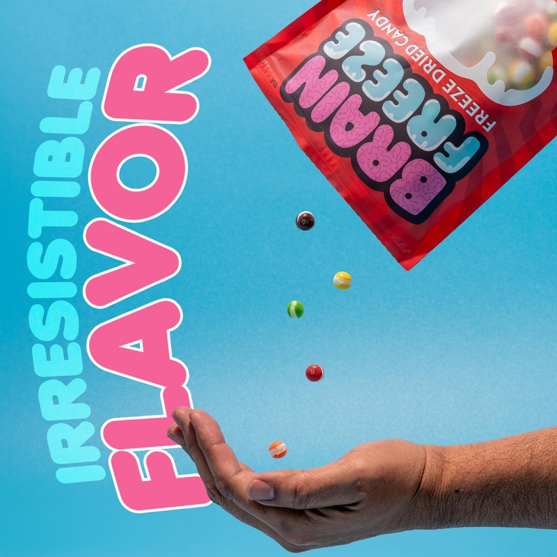 Brain Freeze Rainbow Crunch Freeze-Dried Candy – Irresistible Sweet &