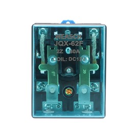 High Power Relay JQX-62F-2Z, Coil Voltage DC 12V 80A, DPDT 2NO 2NC, Electronmagnetic Relay, 35mm Rail Mount (DC 12V, 1)
