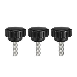 sourcing map M5 x 15 mm Male Thread Knurled Clamping Knobs Handle Thumb Screws on Type de Pack of 3