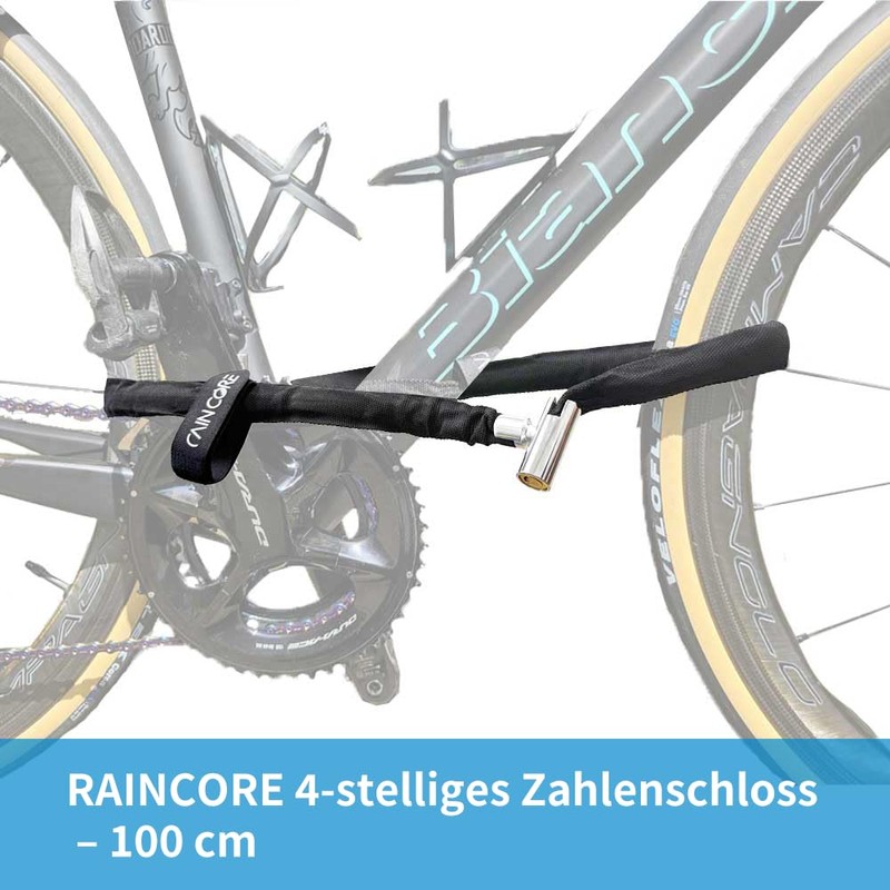 RAINCORE Lightweight Bicycle Lock Lock (2 Keys) Anti-Theft - 100cm