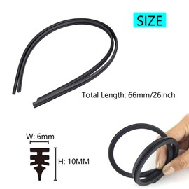 Windshield Wiper Blades Refills, Xafissy 4 Pack 26" 6mm Replacement Universal Car Wiper Blade Car Vehicle Insert Rubber Strips for Car Bus Wipers (26'')