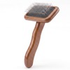 Natural Wood Cat Slicker Brush for Long & Short Haired