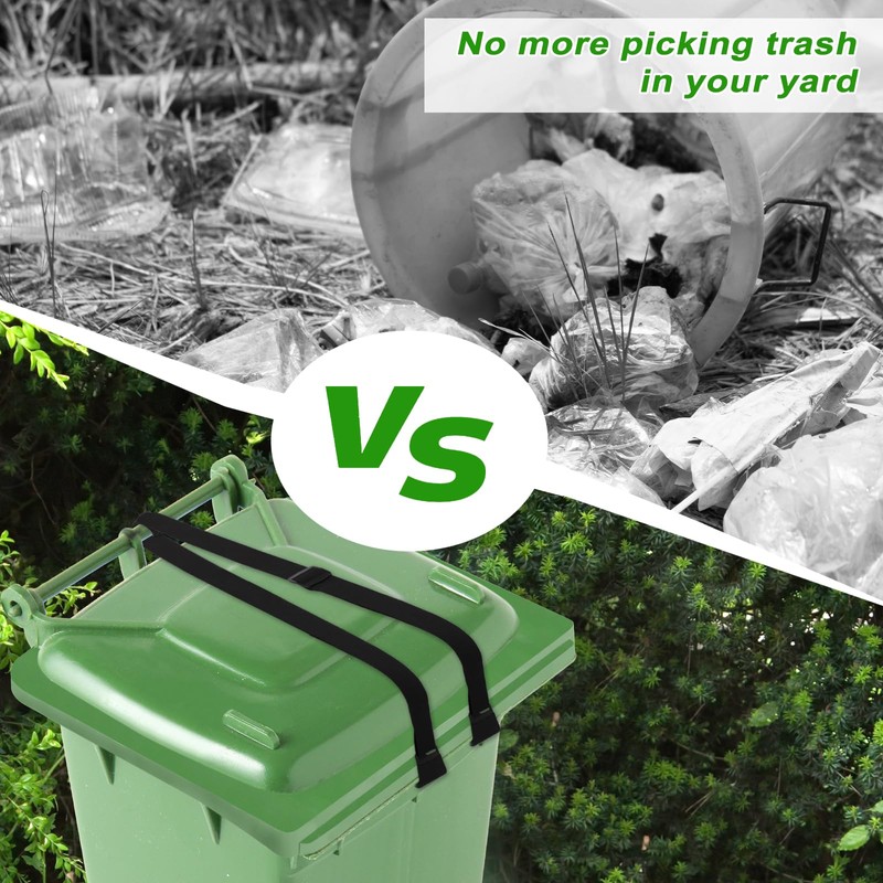 lasuroa Wheelie Bin Lock for Animals, Windproof Metal Double Claw
