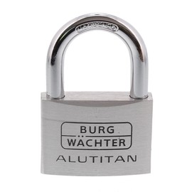 burg-wächter 9.5 MMシャックル、2キー、Padlockアルミニウムチタン770 60 SB