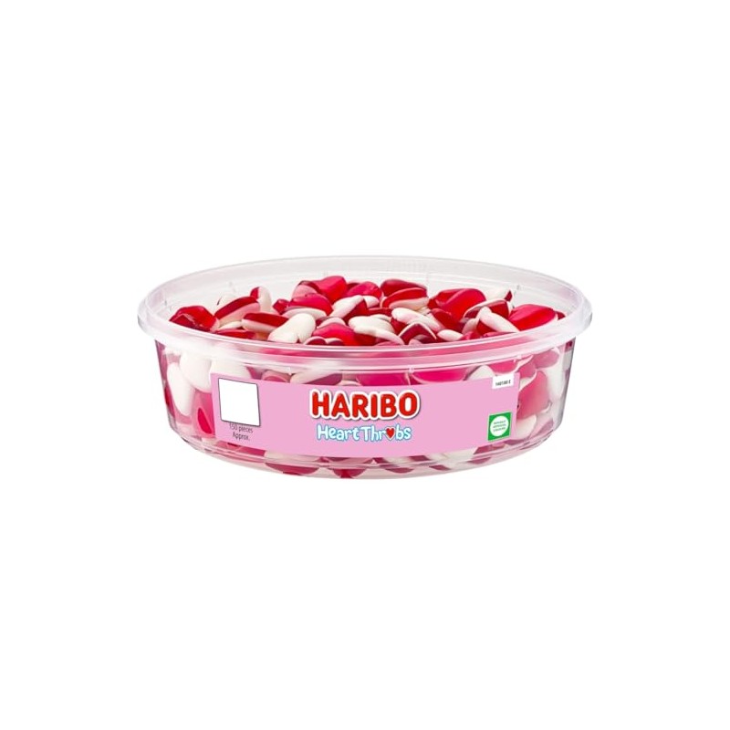 Haribo Heart Throbs 150pcs 480g Tub (Pack of 1