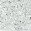 Honkoolly 50pcs 10mm Crystal Glass Cube Beads Square Glass Beads