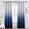 Deconovo Gradient Light Blocking Room Darkening Window Curtains, Navy, 52W