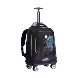 UNIKER Rolling Backpack with Wheels for Travel, Carry-On Spinner Luggage, Roller Bookbag for Girl Boy, Wheeled Laptop Bag Fits 15.6 Inch Notebook, Horse