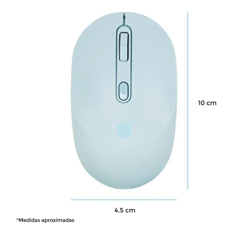 Mouse Techzone Inalámbrico Click Silencioso 1600 Dpi Azul