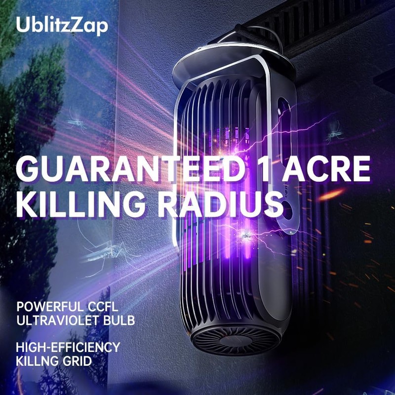 Bug Zapper Indoor Outdoor, Quiet Mosquito Trap, Efficient Electric Insect