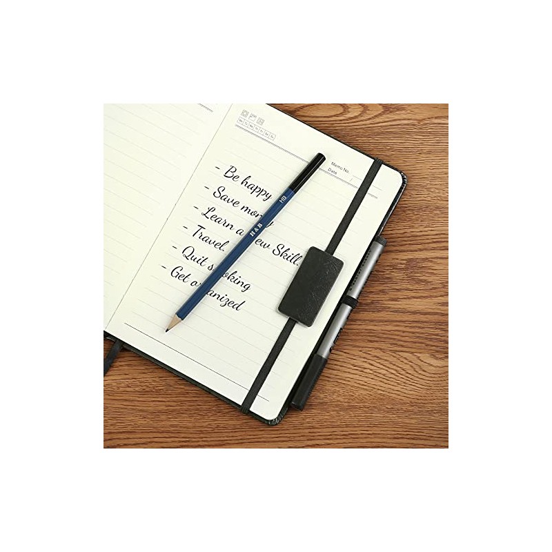 Kesote A5 Cuaderno con Cubierta Dura Libreta Negra con Banda