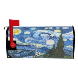 ALAZA Starry Night Van Gogh Magnetic Mailbox Cover MailWraps Garden Yard Home Decor for Outside Oversized-25.5" x20.8"