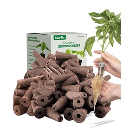 RAINPOINT 60pcs Grow Sponges for Hydroponics, Replacement Root Growth Sponges Compatible with All Indoor Gardening Systems, Seed Starter Pods for Hydroponic Indoor Garden System
