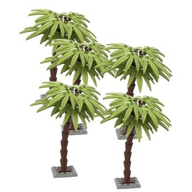 LONESTAR Bricks Building Blocks City Building Kit Trees 5 x Palm Tree Light Green Market Leader Compatible DIY