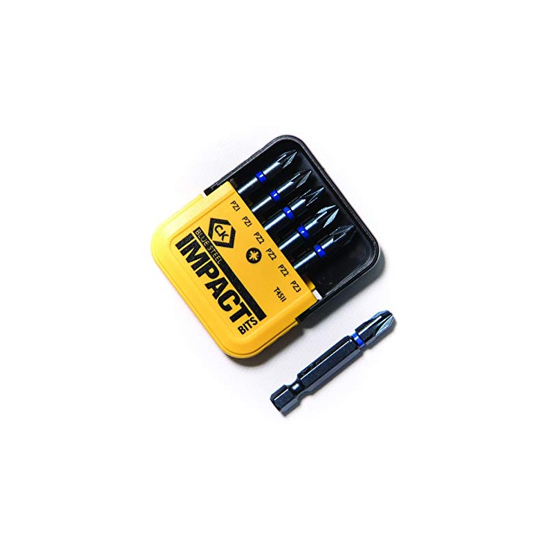 C.K T4511"Blue Steel" PZ Impact Screwdriver Bit, 0 V, Black,